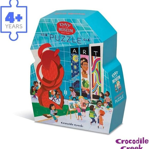 NWT Crocodile Creek Day At The Art Museum 48 Piece Jigsaw Puzzle - Picture 1 of 5